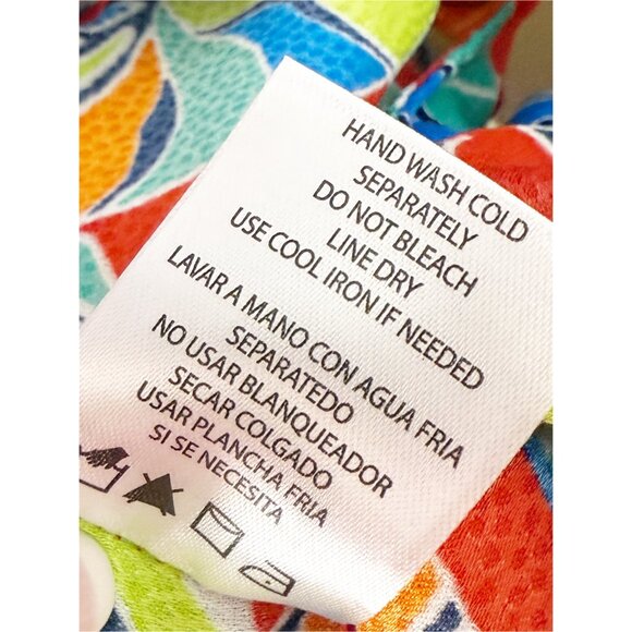 Nicole Miller NY Jumpsuit Wide Leg Belted V-neck Red Blue Multi - Picture 10 of 10